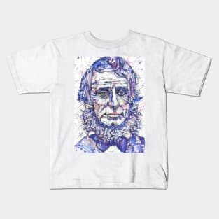 HENRY DAVID THOREAU watercolor and ink portrait Kids T-Shirt